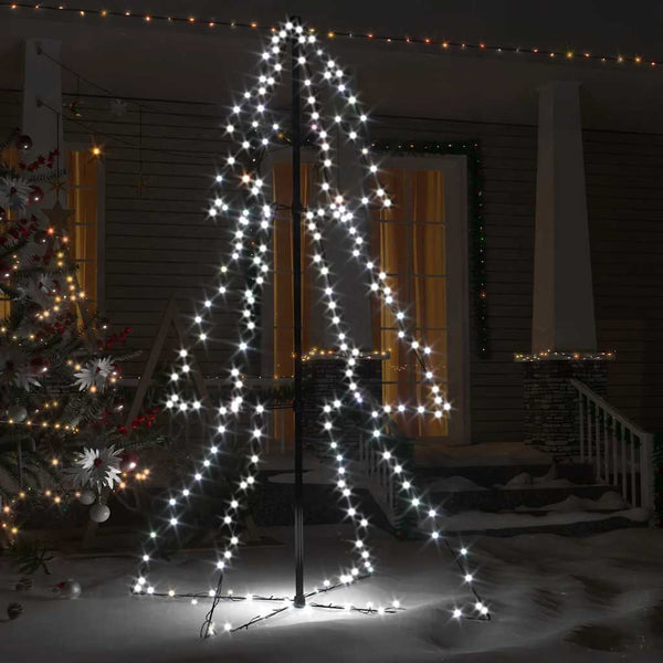 vidaXL Cone-shaped Christmas Tree 200 LEDs Indoor Outdoor 98x150 cm