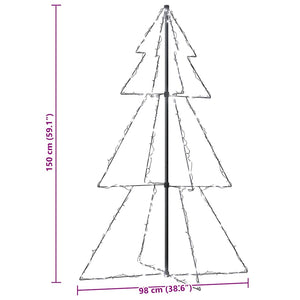 vidaXL Cone-shaped Christmas Tree 200 LEDs Indoor Outdoor 98x150 cm