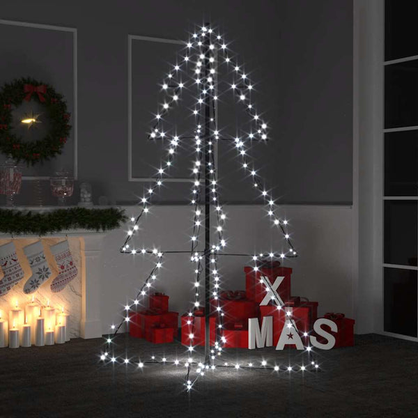 vidaXL Cone-shaped Christmas Tree 200 LEDs Indoor Outdoor 98x150 cm