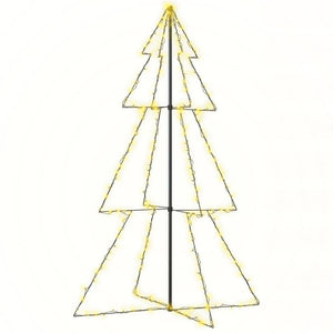 vidaXL Cone-shaped Christmas tree 240 LEDs Indoor Outdoor 118x180 cm