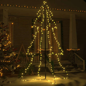 vidaXL Cone-shaped Christmas tree 240 LEDs Indoor Outdoor 118x180 cm