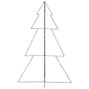 vidaXL Cone-shaped Christmas tree 240 LEDs Indoor Outdoor 118x180 cm