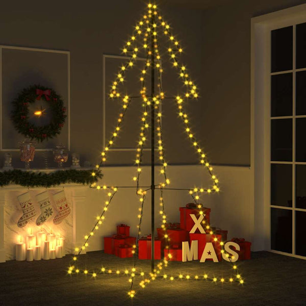 vidaXL Cone-shaped Christmas tree 240 LEDs Indoor Outdoor 118x180 cm