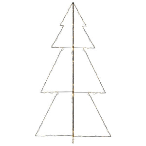 vidaXL Cone-shaped Christmas Tree 300 LEDs Indoor & Outdoor 120x220cm
