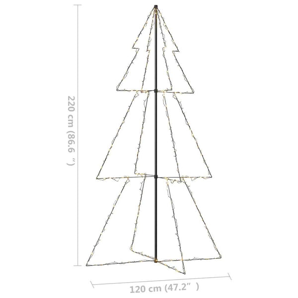 vidaXL Cone-shaped Christmas Tree 300 LEDs Indoor & Outdoor 120x220cm