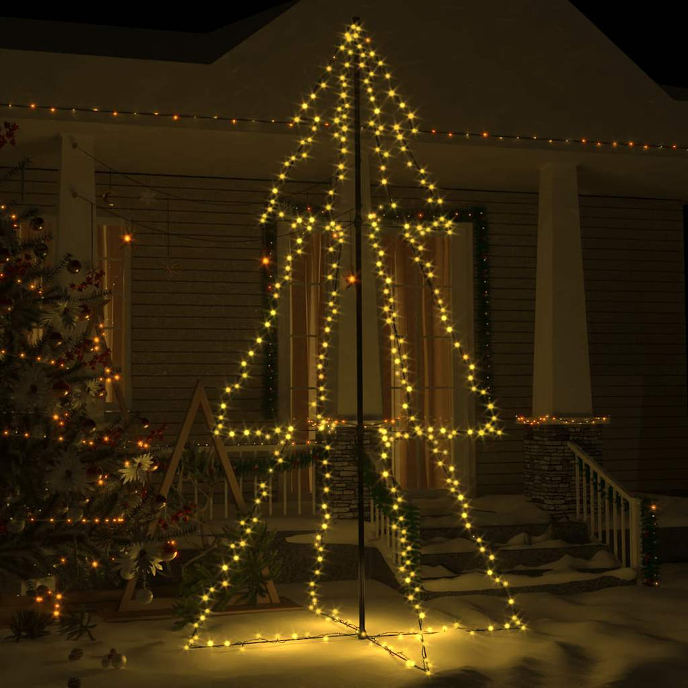 vidaXL Cone-shaped Christmas Tree 300 LEDs Indoor & Outdoor 120x220cm