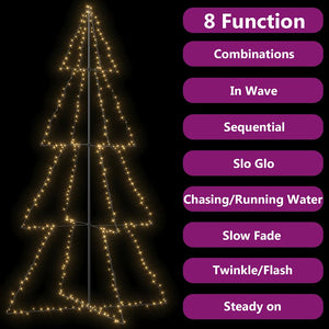 vidaXL Cone-shaped Christmas Tree 360 LEDs Indoor Outdoor 143x250 cm