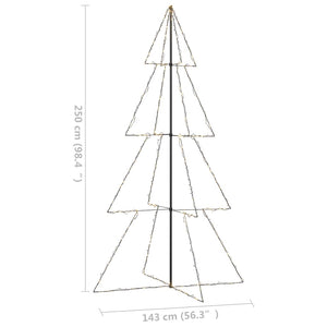 vidaXL Cone-shaped Christmas Tree 360 LEDs Indoor Outdoor 143x250 cm