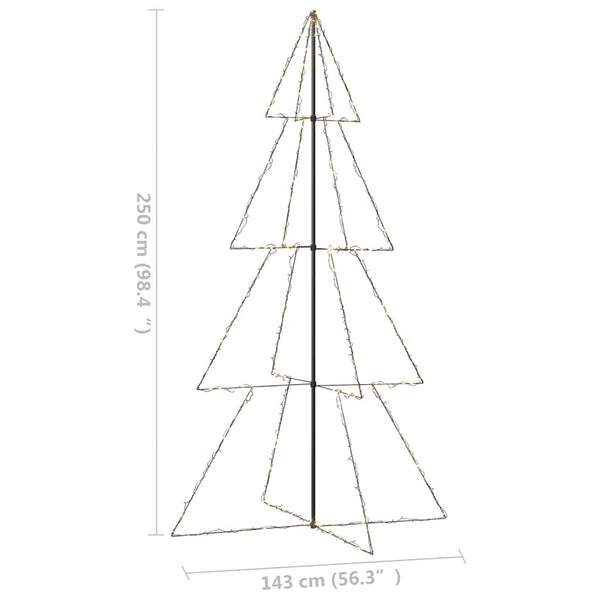vidaXL Cone-shaped Christmas Tree 360 LEDs Indoor Outdoor 143x250 cm