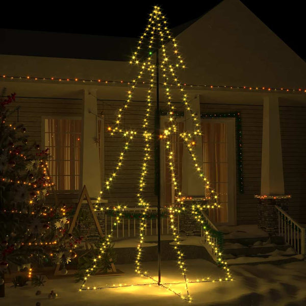 vidaXL Cone-shaped Christmas Tree 360 LEDs Indoor Outdoor 143x250 cm