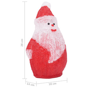 vidaXL Acrylic LED Santa Indoor and Outdoor 28 cm
