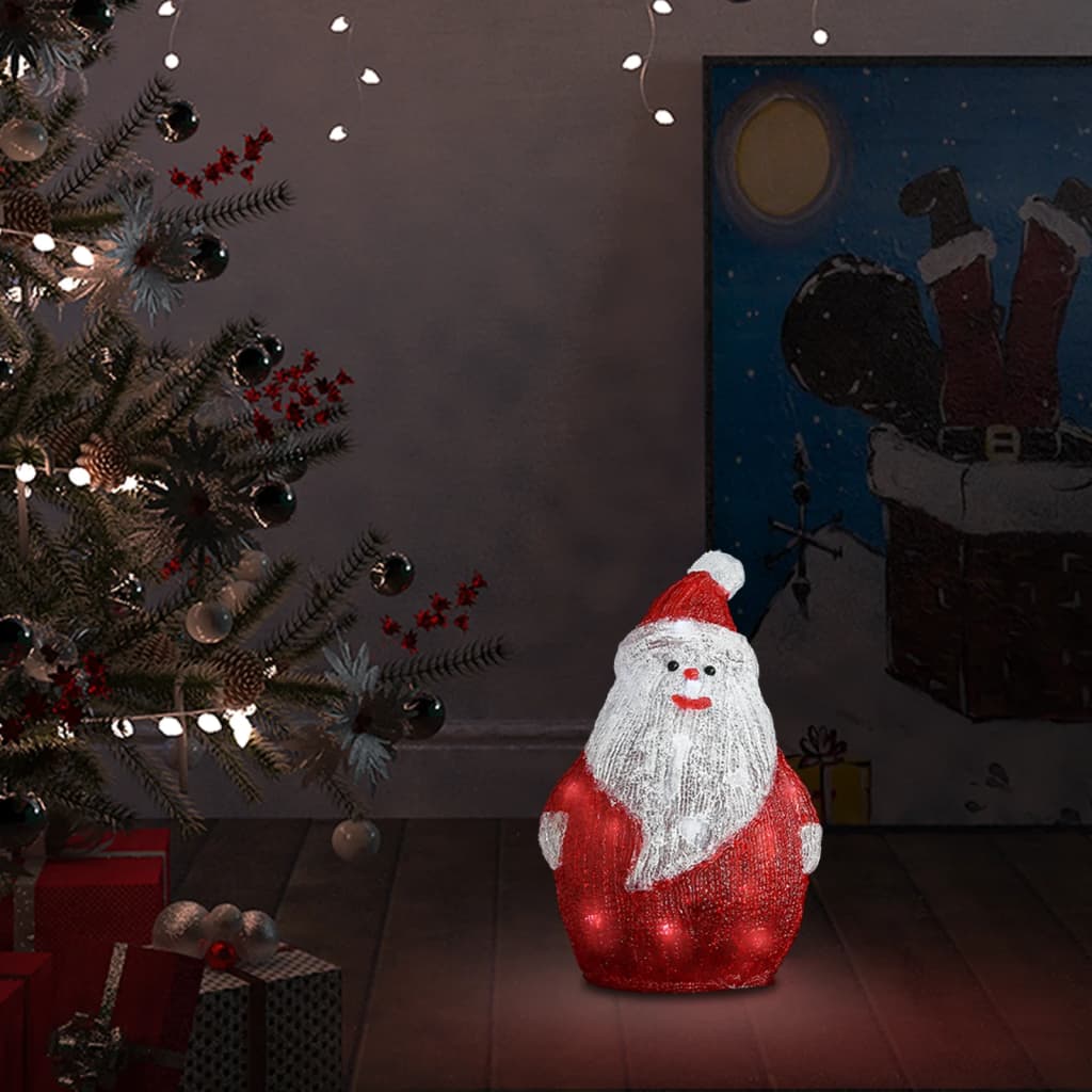 vidaXL Acrylic LED Santa Indoor and Outdoor 28 cm