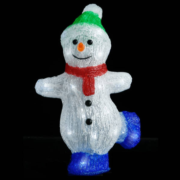 vidaXL LED Christmas Figure Snowman Acrylic Indoor and Outdoor 30 cm