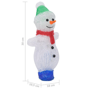 vidaXL LED Christmas Figure Snowman Acrylic Indoor and Outdoor 30 cm