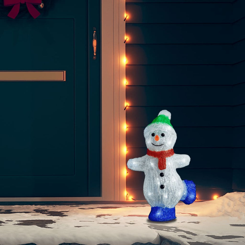 vidaXL LED Christmas Figure Snowman Acrylic Indoor and Outdoor 30 cm