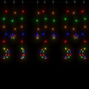vidaXL String Lights Star and Moon Remote Control 138 LED Multicolored