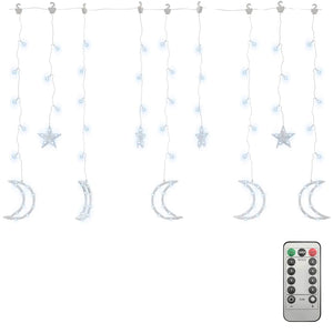 vidaXL String Lights Star and Moon Remote Control 345 LED Cool White