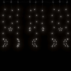 vidaXL String Lights Star and Moon Remote Control 345 LED Cool White