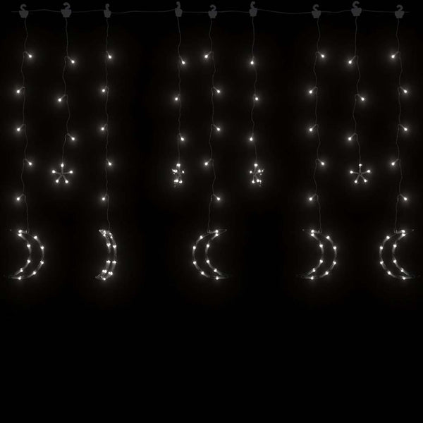 vidaXL String Lights Star and Moon Remote Control 345 LED Cool White
