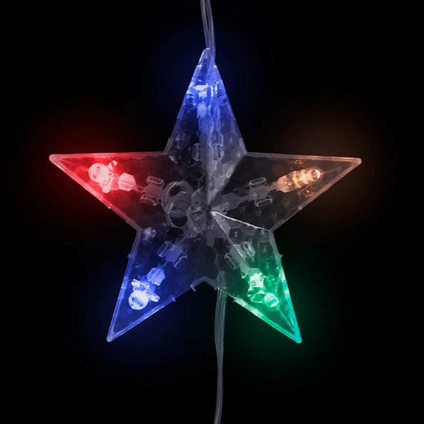 vidaXL LED Star Curtain Light Chain 200 LED Multicolor 8 Functions