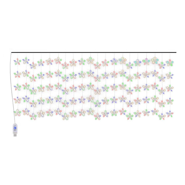 vidaXL LED Star Curtain Light Chain 500 LED Multicolored 8 Functions