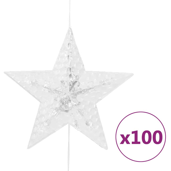 vidaXL LED Star Curtain Light Chain 500 LED Multicolored 8 Functions