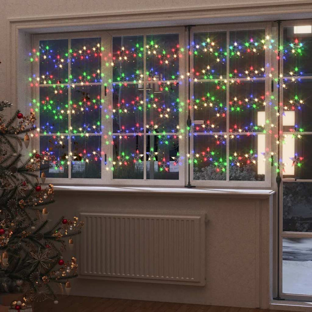 vidaXL LED Star Curtain Light Chain 500 LED Multicolored 8 Functions