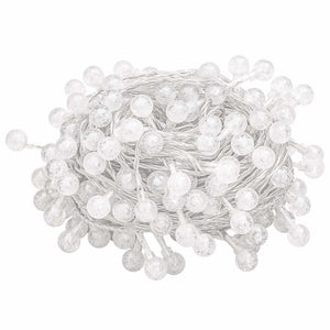 vidaXL String Lights Balls 20 m 200 LED Cold White 8 Functions