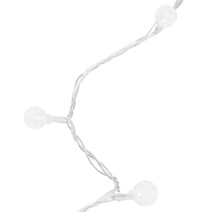 vidaXL String Lights Balls 20 m 200 LED Cold White 8 Functions