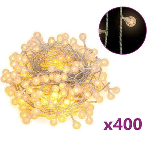 vidaXL Sphere String Lights 40 m 400 LED Warm White 8 Functions