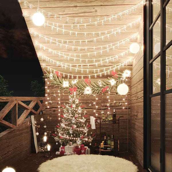 vidaXL Sphere String Lights 40 m 400 LED Warm White 8 Functions