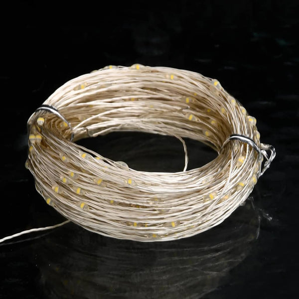 vidaXL LED Wire Lights 40 m 400 LEDs Warm White 8 Functions