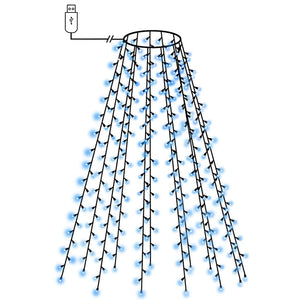vidaXL Christmas Tree Net Lights with 150 Blue LEDs 150 cm