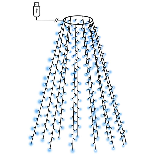 vidaXL Christmas Tree Net Lights with 150 Blue LEDs 150 cm