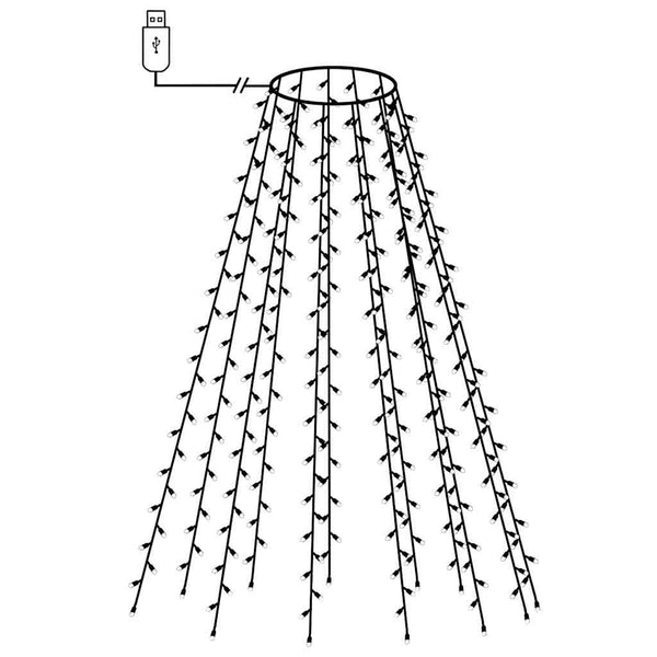 vidaXL Christmas Tree Net Lights with 150 Blue LEDs 150 cm