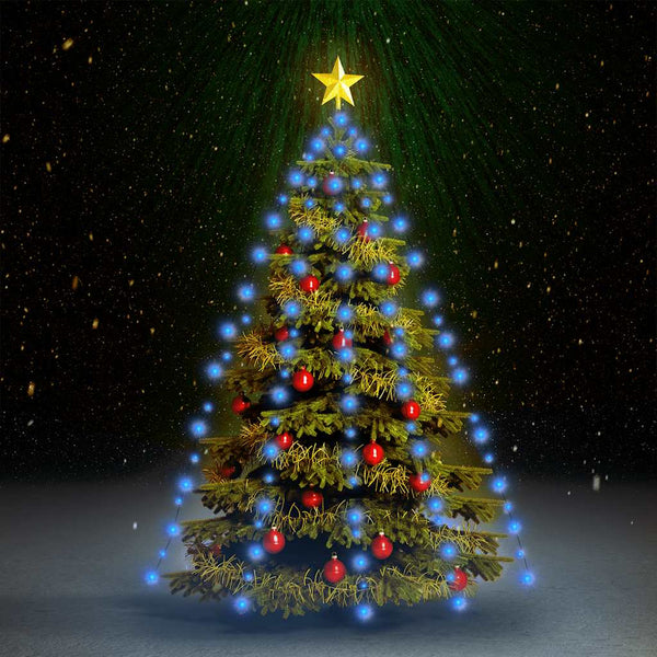 vidaXL Christmas Tree Net Lights with 150 Blue LEDs 150 cm