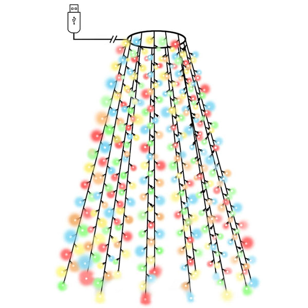 vidaXL Christmas Tree Net Lights with 180 LEDs Multicolored 180 cm