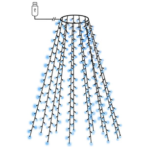 vidaXL Christmas Tree Net Lights with 210 Blue LEDs 210 cm