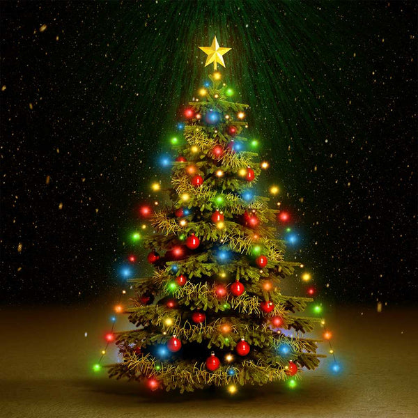 vidaXL Christmas Tree Net Lights with 210 Multicolor LEDs 210 cm