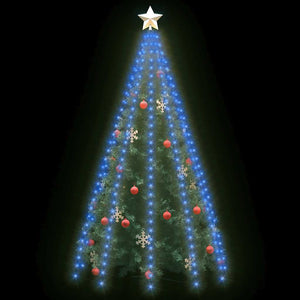vidaXL Christmas Tree Net Lights with 250 Blue LEDs 250 cm