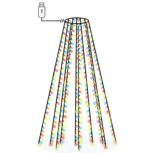 vidaXL Christmas Tree Net Lights with 250 LEDs Multicolored 250 cm