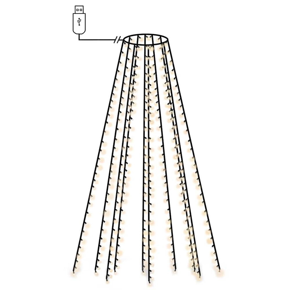 vidaXL Christmas Tree Net Lights with 300 LEDs Cool White 300 cm