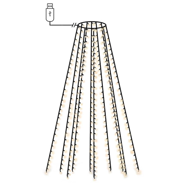 vidaXL Christmas Tree Net Lights with 300 LEDs Cool White 300 cm