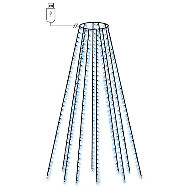 vidaXL Christmas Tree Net Lights with 400 Blue LEDs 400 cm