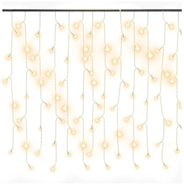 vidaXL LED Icicle String Lights 10 m 400 LED Warm White 8 Functions