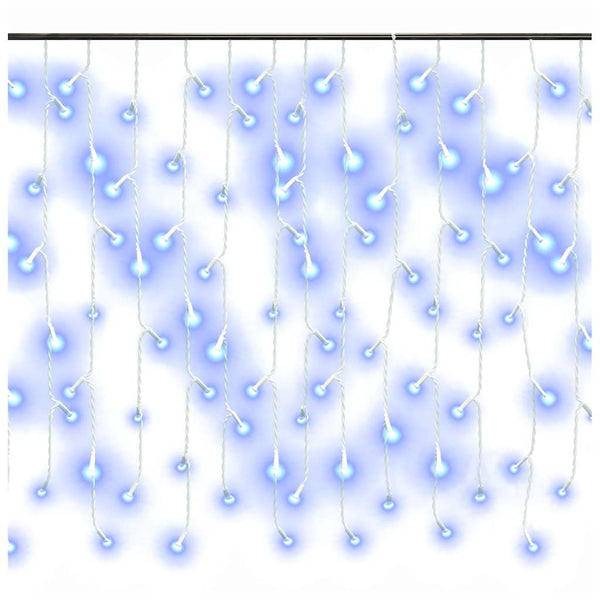 vidaXL Light Curtain LED Icicle 10 m 400 LED Blue 8 Functions