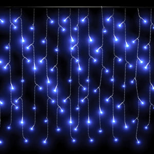vidaXL Light Curtain LED Icicle 10 m 400 LED Blue 8 Functions