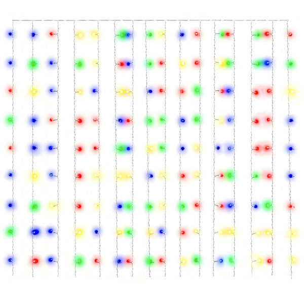 vidaXL LED Light Curtain 3x3 m 300 LED Multicolor 8 Functions