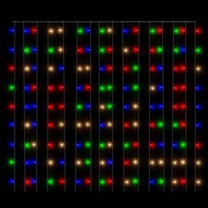 vidaXL LED Light Curtain 3x3 m 300 LED Multicolor 8 Functions