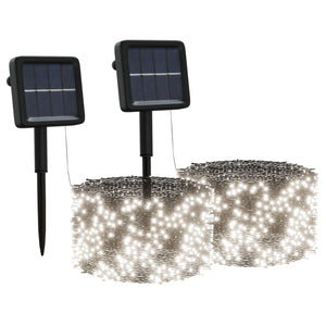 vidaXL Solar String Lights 2 pcs. 2x200 LED Cool White Indoor Outdoor